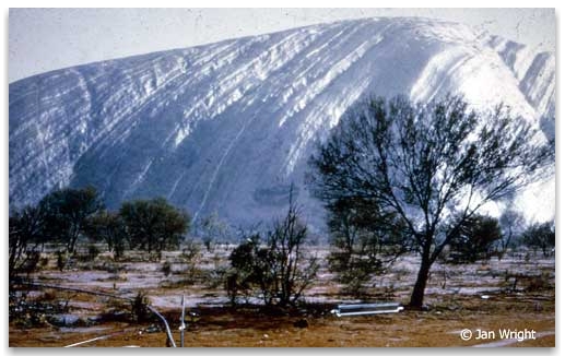 Uluru image taken when it was cold and raining