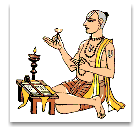 Tulsidas scribing the Ramayana