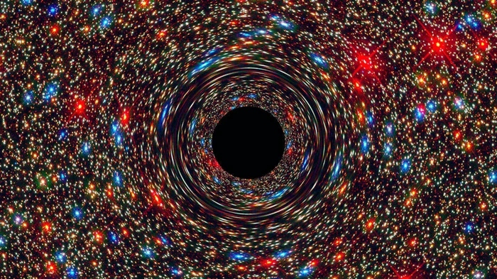 Simulation of supermassive black hole