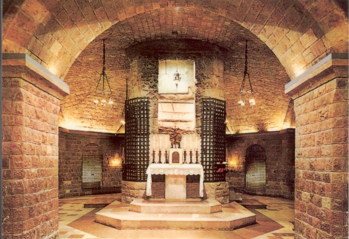 small chapel at the site of the tomb of St Francis, rediscovered in 1818; Lower Basilica, Assisi
