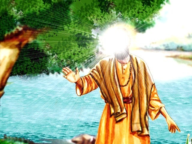 Guru Nanak's emergence from the river