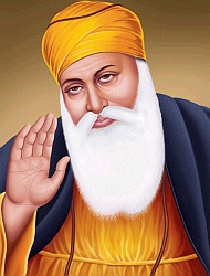 Guru Nanak giving blessing
