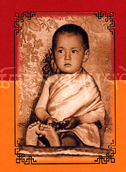 Family portrait of the Dalai Lama as a three year old child
