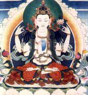 Chenrezig, Bodhisattva of Comapassion, holder of the White Lotus