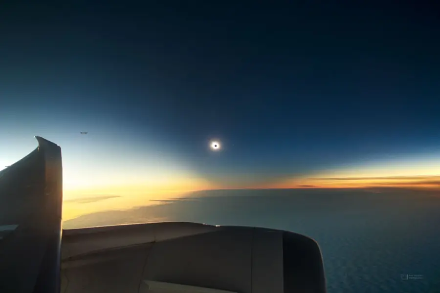 Totality from an aircraft