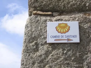 Way of St. James sign in Avila, Spain
