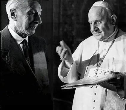 Pope John XXIII with Jules Isaac